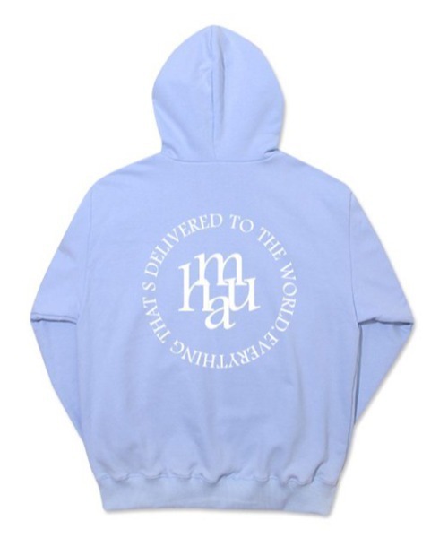 muahmuah(ムーアムーア)の「A'GEM/9 × .kom『muah muah/ムーアムーア』MUAH CIRCLE LOGO OVERFIT HOODIE/サークルロゴオーバーフィットフーディーパーカー(パーカー・レディース・アイボリー/ブラック/ライトブルー/グレー・FREE)」の21枚目の写真