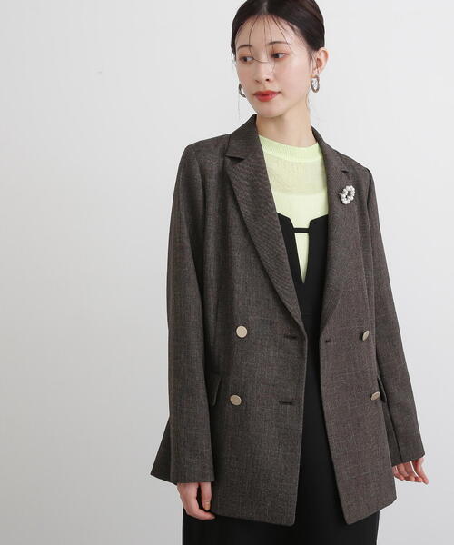 N.（N. Natural Beauty Basic）（エヌエヌナチュラルビューティーベーシック）の「◆【S Size Line】ダブルブレストテーラードジャケット（テーラードジャケット・レディース・ブラウン/ベージュ/ネイビー・SMALL/MEDIUM）」の18枚目の写真