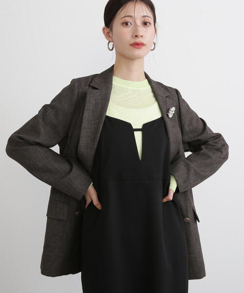 N.（N. Natural Beauty Basic）（エヌエヌナチュラルビューティーベーシック）の「◆【S Size Line】ダブルブレストテーラードジャケット（テーラードジャケット・レディース・ブラウン/ベージュ/ネイビー・SMALL/MEDIUM）」の19枚目の写真