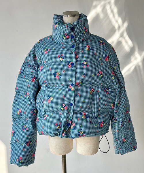 SANSeLF(サンセルフ)の「スモールフラワーパターンダウンジャケット【SANSeLF】sanw24a008(ダウンジャケット/コート・レディース・ブラック/ブルー・FREE)」の17枚目の写真