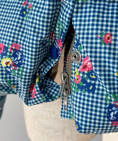 SANSeLF(サンセルフ)の「スモールフラワーパターンダウンジャケット【SANSeLF】sanw24a008(ダウンジャケット/コート・レディース・ブラック/ブルー・FREE)」の20枚目の写真