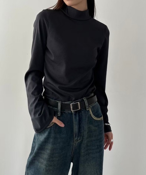 DRWCYS（ドロシーズ）の「バックリボンカップイントップス（Tシャツ/カットソー・レディース・チャコールグレー/ライトグレー・FREE）」の18枚目の写真