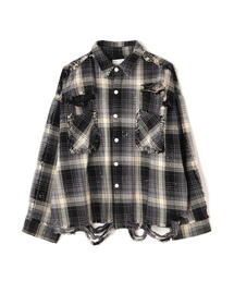 DANKE SCHON | DankeSchon/ダンケシェーン/CottonViyella Damege Shirts/ダメージチェックシャツ(シャツ/ブラウス)