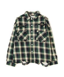 DANKE SCHON | DankeSchon/ダンケシェーン/CottonViyella Damege Shirts/ダメージチェックシャツ(シャツ/ブラウス)