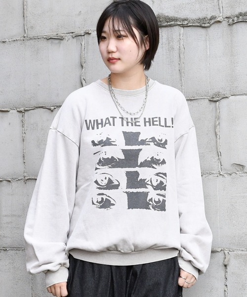 セール】硫化染め プリント プルオーバー/ピグメント プリント