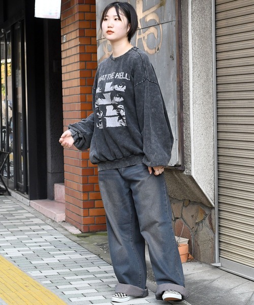 トレーナー スウェット 「追加」ピグメントスウェットプルオーバー レディース FREAK'S STORE トレーナー スウェット 「新色追加」裾フリル