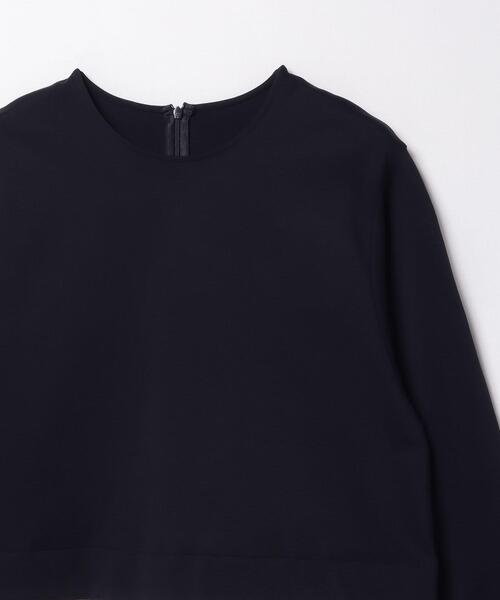 LANVIN en Bleu(ランバンオンブルー)の「プリーツヘムコンビカットソー(Tシャツ/カットソー・レディース・ネイビー/ブラック・38)」の4枚目の写真