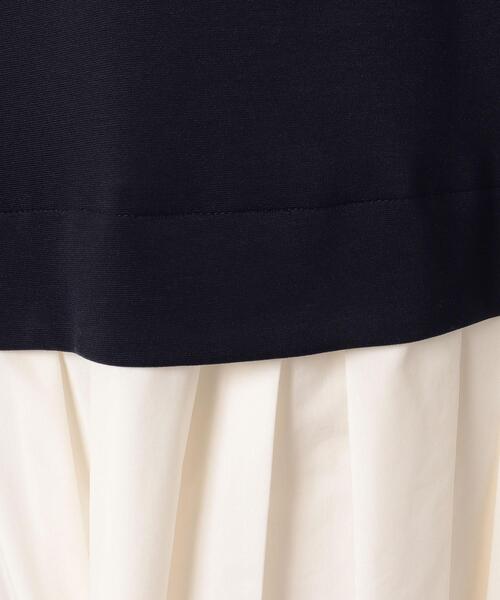 LANVIN en Bleu(ランバンオンブルー)の「プリーツヘムコンビカットソー(Tシャツ/カットソー・レディース・ネイビー/ブラック・38)」の6枚目の写真