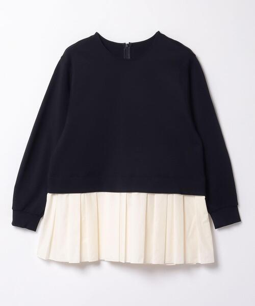 LANVIN en Bleu(ランバンオンブルー)の「プリーツヘムコンビカットソー(Tシャツ/カットソー・レディース・ネイビー/ブラック・38)」の7枚目の写真