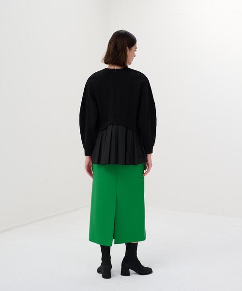 LANVIN en Bleu(ランバンオンブルー)の「プリーツヘムコンビカットソー(Tシャツ/カットソー・レディース・ネイビー/ブラック・38)」の13枚目の写真