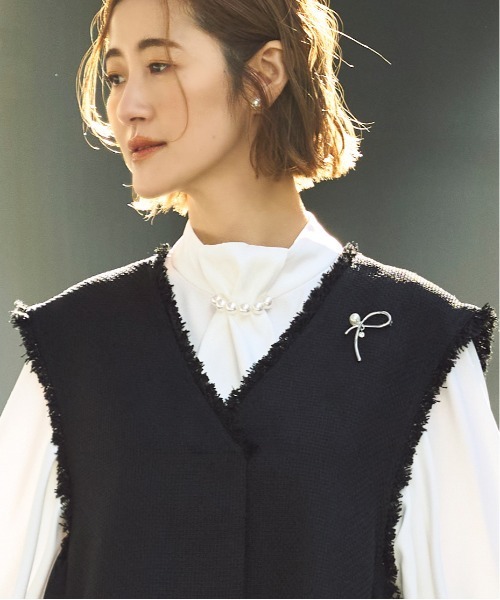 RUIRUE BOUTIQUE（ルイルエブティック）の「ウェーブパールブローチ（ブローチ/コサージュ・レディース・ゴールド/シルバー・FREE）」の5枚目の写真