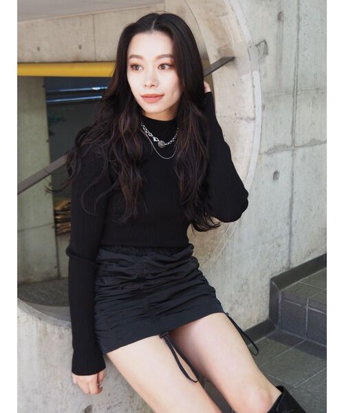 ランダムリブハイネックニットトップス（ニット/セーター）｜EVRIS（エヴリス）