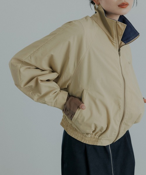 CE'E_SE'E(シーシー)の「クロップドナイロンブルゾン(ブルゾン・レディース・ブラック/ベージュ・FREE)」の5枚目の写真