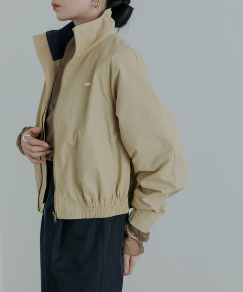 CE'E_SE'E(シーシー)の「クロップドナイロンブルゾン(ブルゾン・レディース・ブラック/ベージュ・FREE)」の6枚目の写真