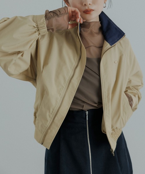CE'E_SE'E(シーシー)の「クロップドナイロンブルゾン(ブルゾン・レディース・ブラック/ベージュ・FREE)」の7枚目の写真