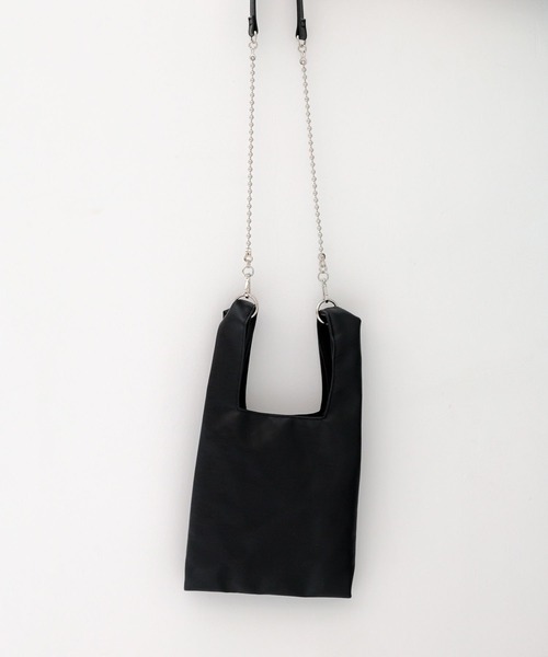 LAKOLE(ラコレ)の「ミニ2WAYチェーンショルダーバッグ / 104948(ショルダーバッグ・レディース・ホワイト/ブラック/ピンク/シルバー/ブラック系8/グリーン・FREE)」の3枚目の写真