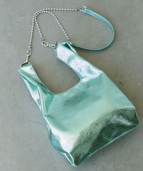 LAKOLE(ラコレ)の「ミニ2WAYチェーンショルダーバッグ / 104948(ショルダーバッグ・レディース・ホワイト/ブラック/ピンク/シルバー/ブラック系8/グリーン・FREE)」の13枚目の写真