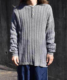 【VINTAGE】 ヨーロッパ直輸入❗️高級ヴィンテージニット レトロ 古着 80s USA製 LORD JEFF ヴィンテージ古着 上質コットンニット 紺色