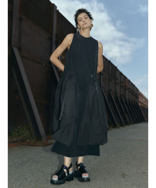 UN3D.（アンスリード）の「サイドギャザーベルテッドワンピース  