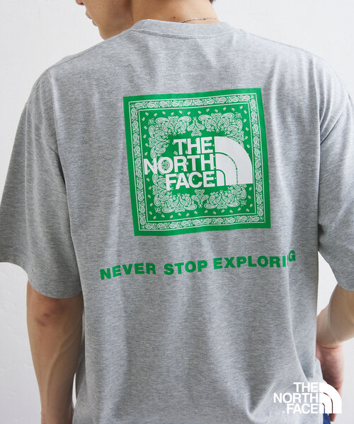 THE NORTH FACE（ザノースフェイス）の「【THE NORTH FACE】S/S Bandana Square Logo Tee（Tシャツ/カットソー・メンズ・ブラック/チャコールグレー/ホワイト/ネイビー・MEDIUM/LARGE/X-LARGE）」の3枚目の写真