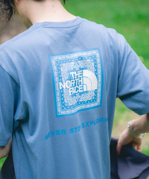THE NORTH FACE（ザノースフェイス）の「【THE NORTH FACE】S/S Bandana Square Logo Tee（Tシャツ/カットソー・メンズ・ブラック/チャコールグレー/ホワイト/ネイビー・MEDIUM/LARGE/X-LARGE）」の22枚目の写真