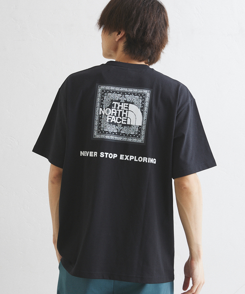 THE NORTH FACE（ザノースフェイス）の「【THE NORTH FACE】S/S Bandana Square Logo Tee（Tシャツ/カットソー・メンズ・ブラック/チャコールグレー/ホワイト/ネイビー・MEDIUM/LARGE/X-LARGE）」の16枚目の写真