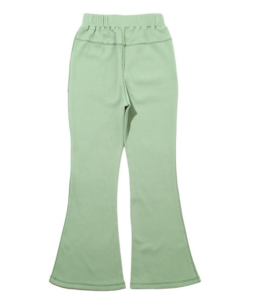 MILKFED.（ミルクフェド）の「WAFFLE FLARE PANTS（スウェットパンツ・レディース・ブラック/ネイビー/ライトグリーン・M/S）」の5枚目の写真