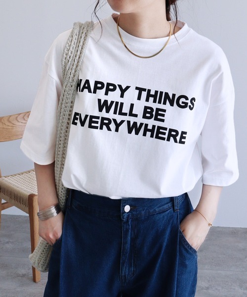 reca（レカ）の「メッセージロゴTシャツ（Tシャツ/カットソー・レディース・ブラック/ホワイト/グリーン/パープル・FREE）」の10枚目の写真