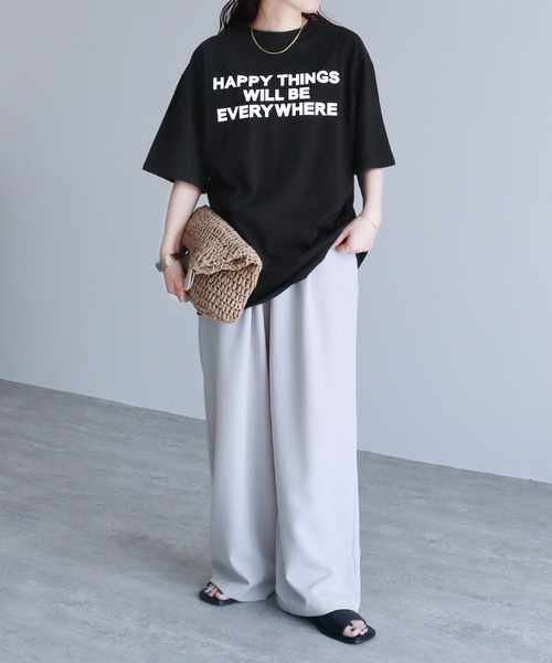 reca（レカ）の「メッセージロゴTシャツ（Tシャツ/カットソー・レディース・ブラック/ホワイト/グリーン/パープル・FREE）」の14枚目の写真