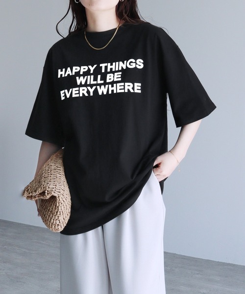 reca（レカ）の「メッセージロゴTシャツ（Tシャツ/カットソー・レディース・ブラック/ホワイト/グリーン/パープル・FREE）」の12枚目の写真