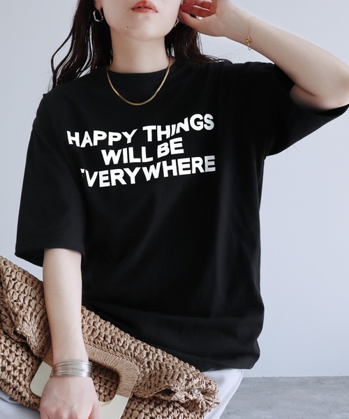 reca（レカ）の「メッセージロゴTシャツ（Tシャツ/カットソー・レディース・ブラック/ホワイト/グリーン/パープル・FREE）」の13枚目の写真