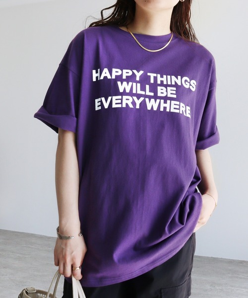 reca（レカ）の「メッセージロゴTシャツ（Tシャツ/カットソー・レディース・ブラック/ホワイト/グリーン/パープル・FREE）」の16枚目の写真