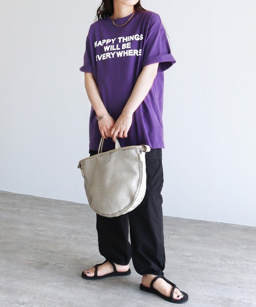 reca（レカ）の「メッセージロゴTシャツ（Tシャツ/カットソー・レディース・ブラック/ホワイト/グリーン/パープル・FREE）」の18枚目の写真