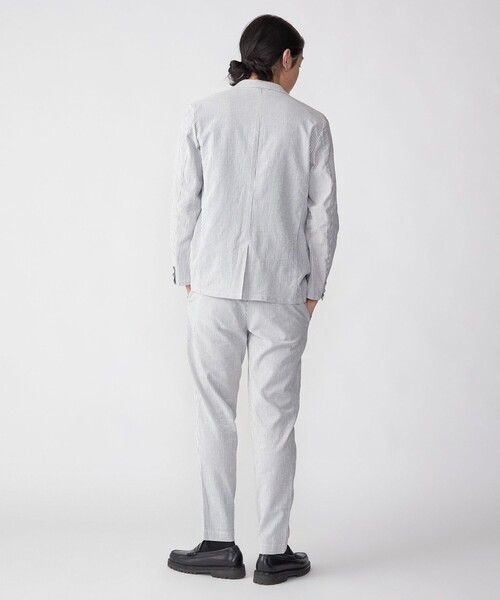 SHIPS（シップス）の「SHIPS:〈手洗い可能/セットアップ対応〉サフィラン リネン ソロ サッカー パンツ（スラックス・メンズ・チャコールグレー/ネイビー・SMALL/MEDIUM/LARGE/X-LARGE）」の9枚目の写真