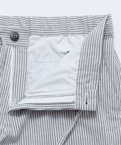 SHIPS（シップス）の「SHIPS:〈手洗い可能/セットアップ対応〉サフィラン リネン ソロ サッカー パンツ（スラックス・メンズ・チャコールグレー/ネイビー・SMALL/MEDIUM/LARGE/X-LARGE）」の16枚目の写真