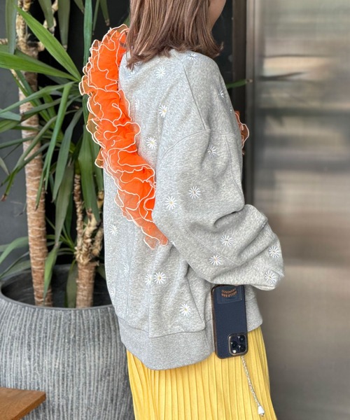 HELLO.SANFRANCISCO（ハローサンフランシスコ）の「【HELLO.SANFRANCISCO/ハローサンフランシスコ】チュールフリルスマホショルダー（スマホグッズ・レディース・ブルー/オレンジ/オフホワイト・FREE）」の20枚目の写真