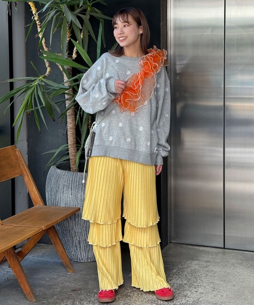 HELLO.SANFRANCISCO（ハローサンフランシスコ）の「【HELLO.SANFRANCISCO/ハローサンフランシスコ】チュールフリルスマホショルダー（スマホグッズ・レディース・ブルー/オレンジ/オフホワイト・FREE）」の22枚目の写真