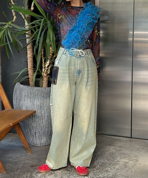 HELLO.SANFRANCISCO（ハローサンフランシスコ）の「【HELLO.SANFRANCISCO/ハローサンフランシスコ】チュールフリルスマホショルダー（スマホグッズ・レディース・ブルー/オレンジ/オフホワイト・FREE）」の16枚目の写真