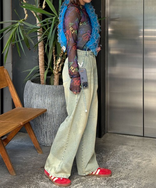 HELLO.SANFRANCISCO（ハローサンフランシスコ）の「【HELLO.SANFRANCISCO/ハローサンフランシスコ】チュールフリルスマホショルダー（スマホグッズ・レディース・ブルー/オレンジ/オフホワイト・FREE）」の17枚目の写真