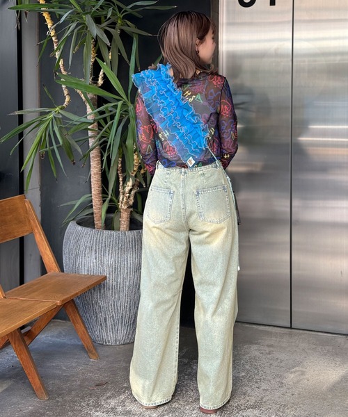 HELLO.SANFRANCISCO（ハローサンフランシスコ）の「【HELLO.SANFRANCISCO/ハローサンフランシスコ】チュールフリルスマホショルダー（スマホグッズ・レディース・ブルー/オレンジ/オフホワイト・FREE）」の18枚目の写真