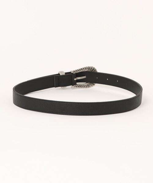 EVRIS（エヴリス）の「メタルバックルフェイクレザーベルト（ベルト・レディース・ブラック・FREE）」の2枚目の写真