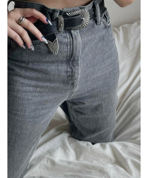 EVRIS（エヴリス）の「メタルバックルフェイクレザーベルト（ベルト・レディース・ブラック・FREE）」の6枚目の写真