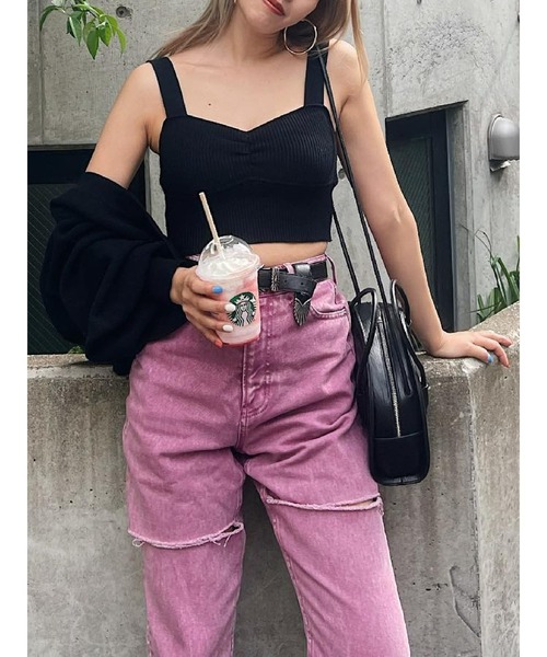 EVRIS（エヴリス）の「メタルバックルフェイクレザーベルト（ベルト・レディース・ブラック・FREE）」の7枚目の写真