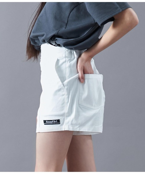 ANAP GiRL（アナップガール）の「ハイウエストショートパンツ（デニム