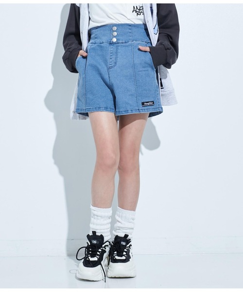 ANAP GiRL（アナップガール）の「ハイウエストショートパンツ（デニム