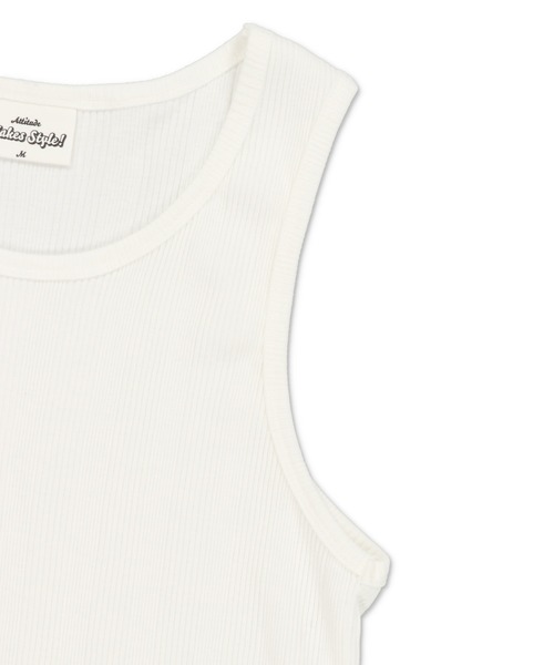 SPINNS(スピンズ)の「【2サイズ展開】リブシンプルタンクトップ(タンクトップ・メンズ・ホワイト・L/M)」の6枚目の写真