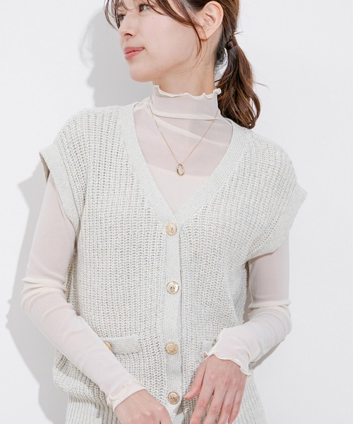 Jayro(ジャイロ)の「Mixヤーンニットプルオーバー(Tシャツ/カットソー・レディース・ブラック/ブルー/ライトグレー/イエロー・M)」の3枚目の写真