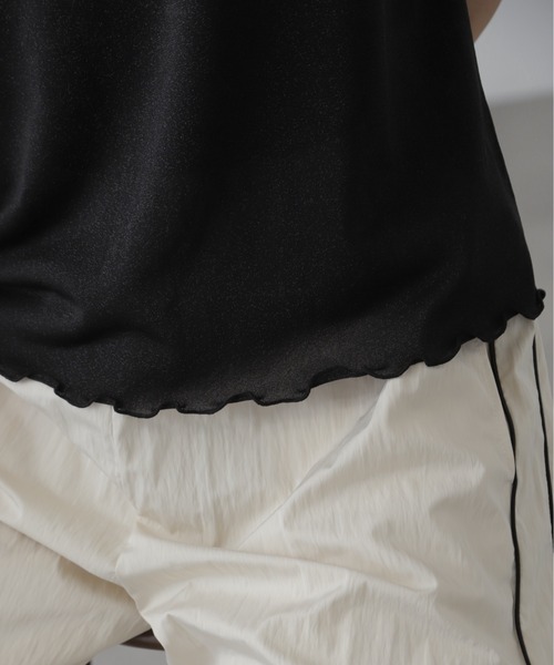 FREE'S MART（フリーズマート）の「◆ラメシアークルーネック半袖カットソー（Tシャツ/カットソー・レディース・ブラック/グレー/ライトグリーン・FREE）」の8枚目の写真