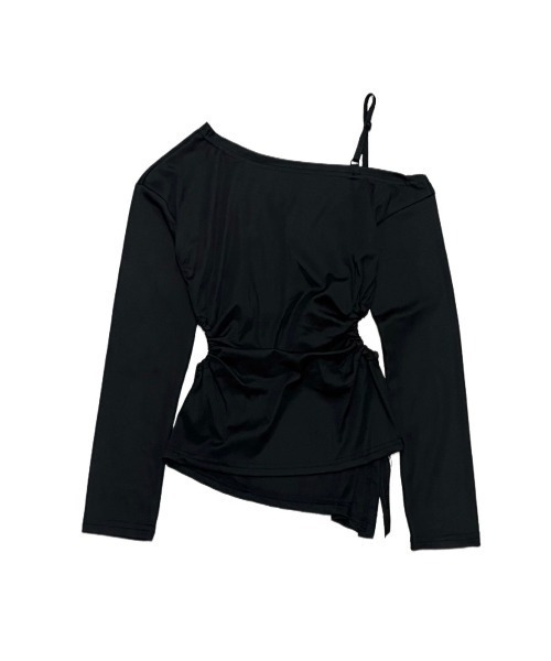 ONE SHOULDER Tシャツ セール】【XU】one shoulder print tops（Tシャツ/カットソー
