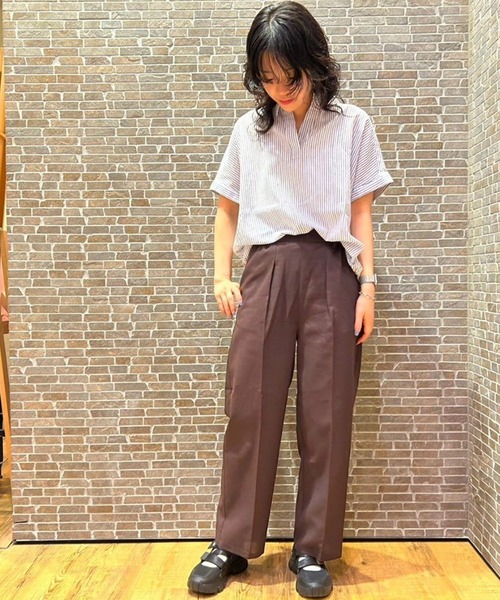 Grand PARK（グランドパーク）の「フレンチリネン混　ストレートパンツ（その他パンツ・レディース・ブラウン/ナチュラル/ブラック・FREE）」の16枚目の写真